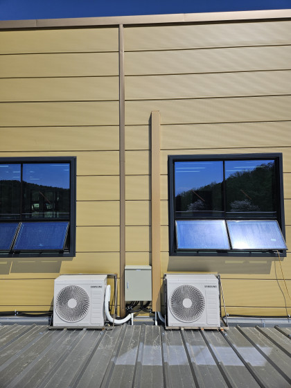 천장형 에어컨 설치 및 갈바공사 현장