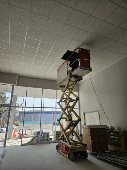 천장형 에어컨 설치 및 갈바공사 현장