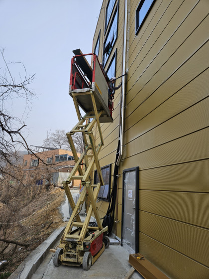 천장형 에어컨 설치 및 갈바공사 현장