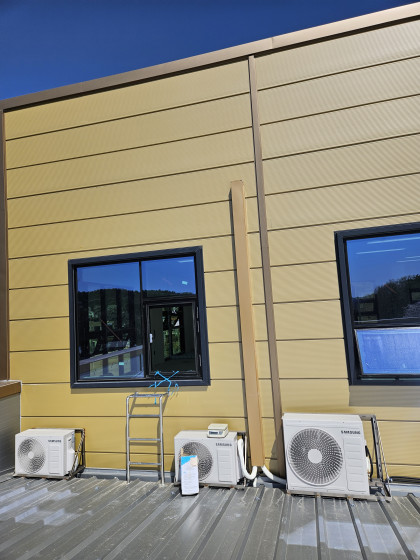 천장형 에어컨 설치 및 갈바공사 현장